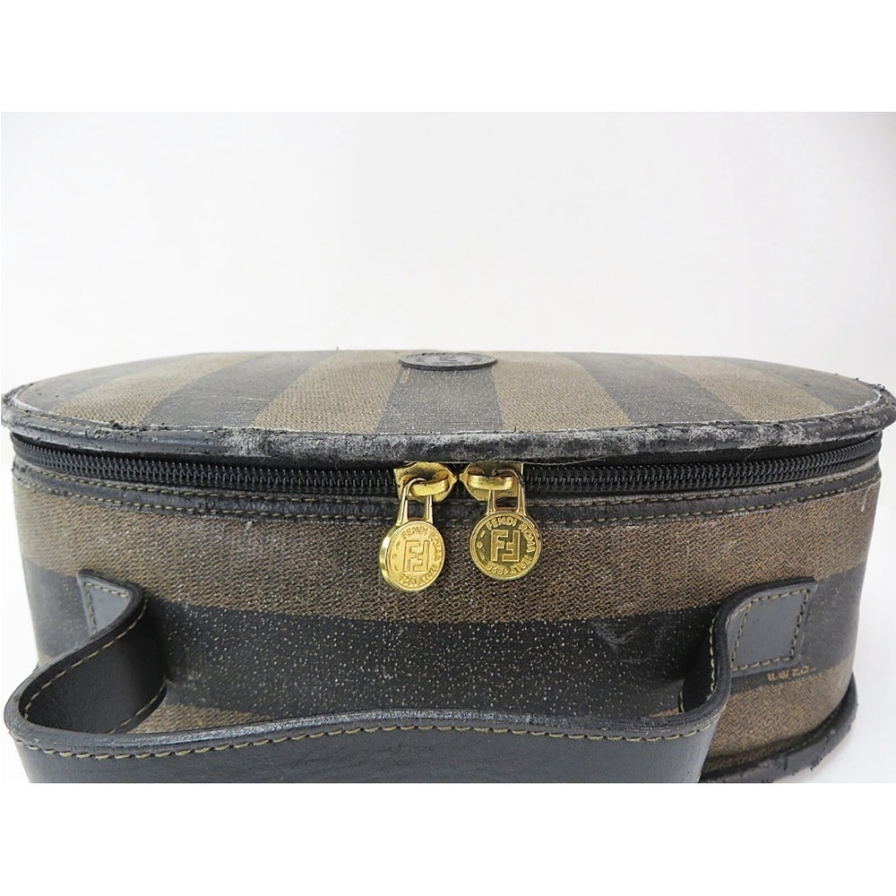 Fendi Black and Brown Striped Cosmetic Case - Picture 7 of 12